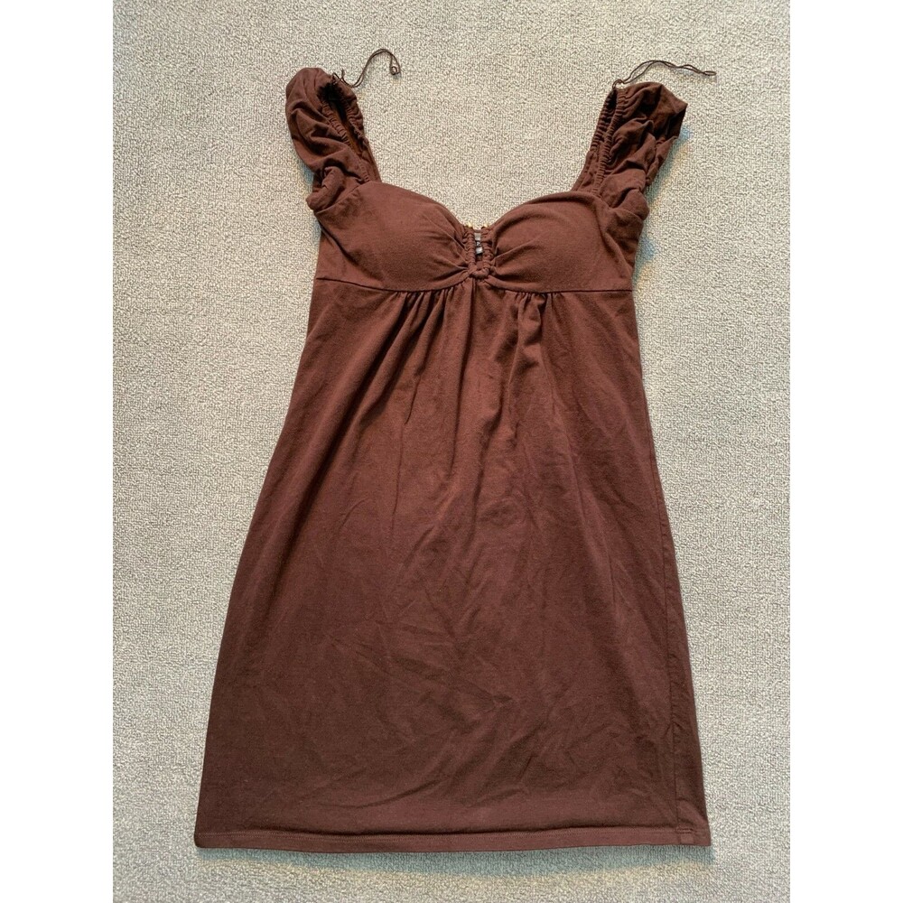 Boston Proper Muse Dress Sleeveless womens size 4 Brown padded built in bra